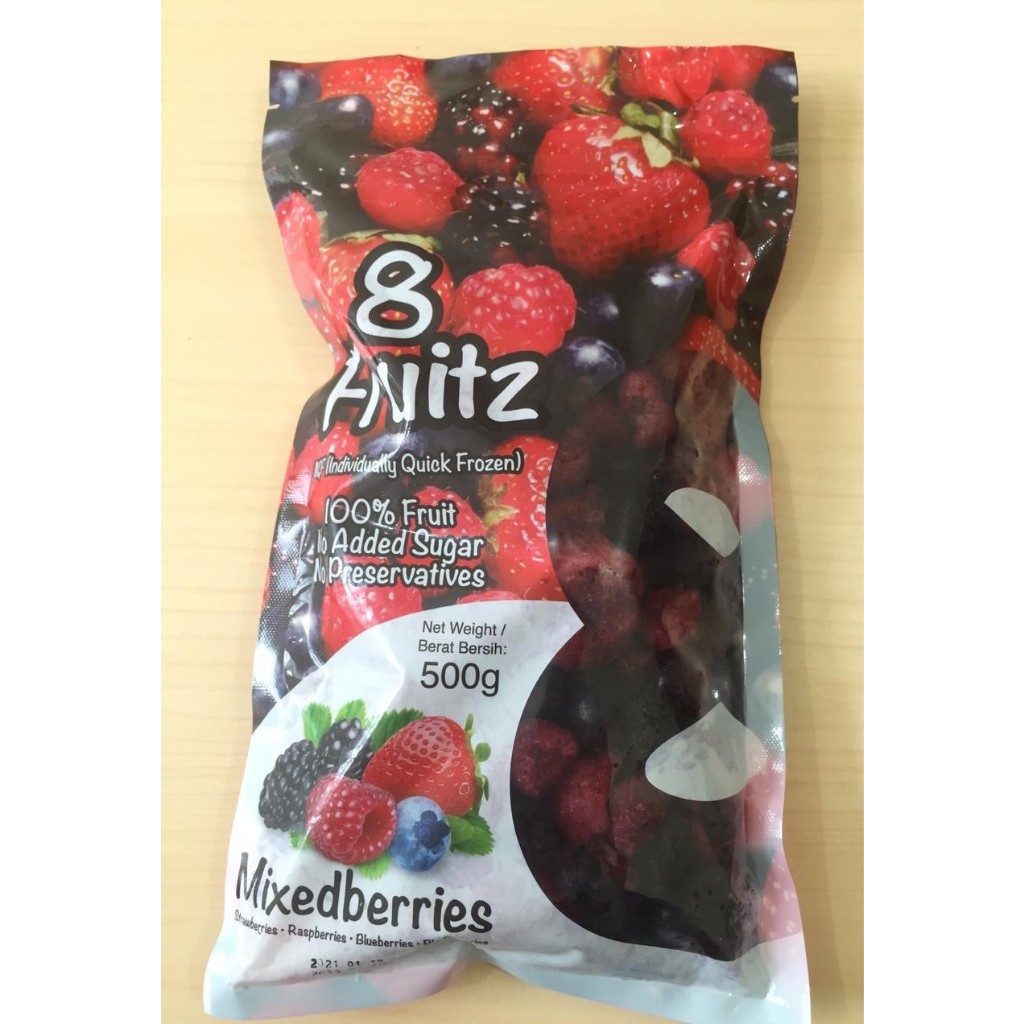 

8 Fruitz IQF MIXEDBERRIES Import Buah Beku
