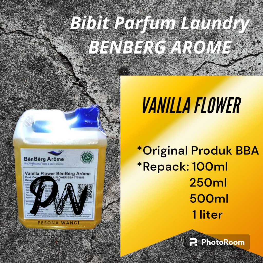 BIBIT PARFUM LAUNDRY VANILLA FLOWER MURNI ORIGINAL MERK BENBERG AROME AWET TAHAN LAMA