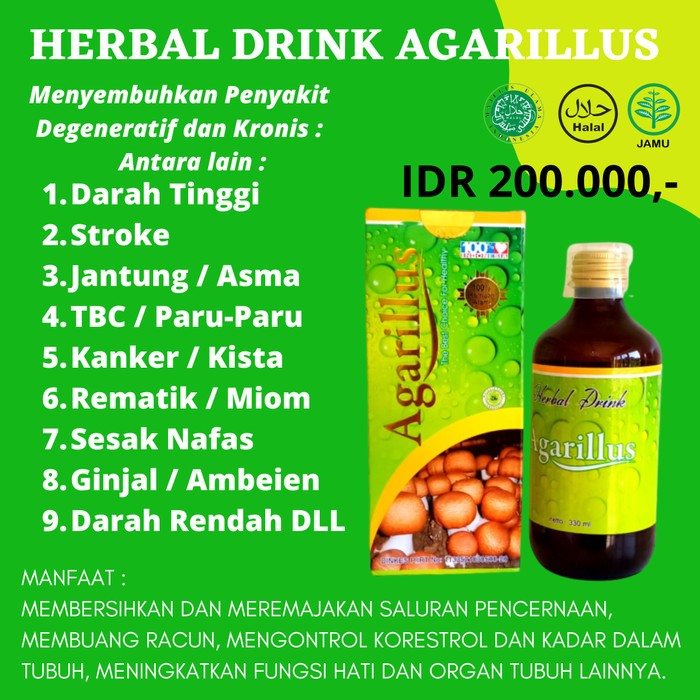 

(BISA COD) HERBAL AGARILUS DRINK hijau (330ml)