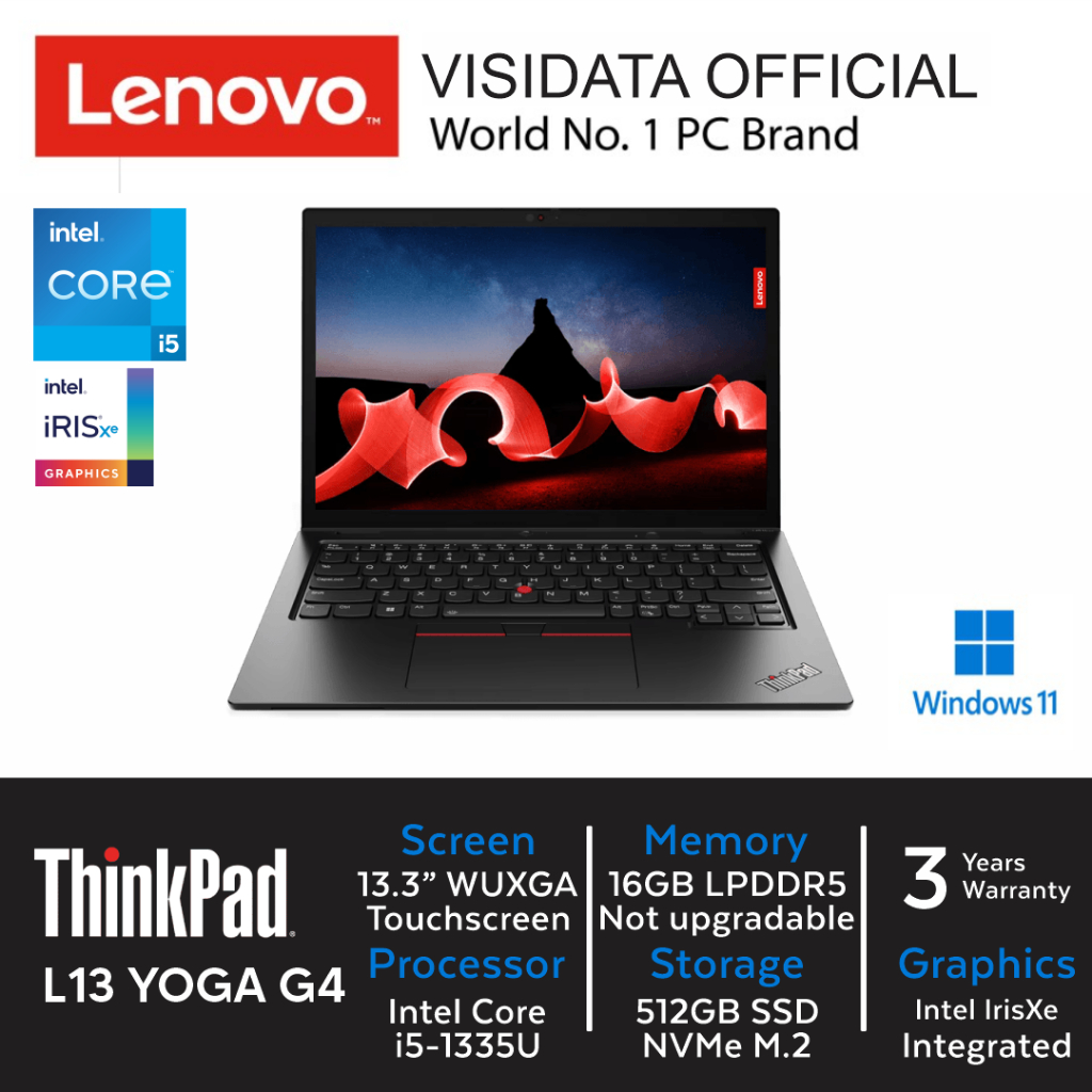 Lenovo ThinkPad L13 Yoga G4 2AID Intel i5-1335U 16GB 512GB 13.3"Touch