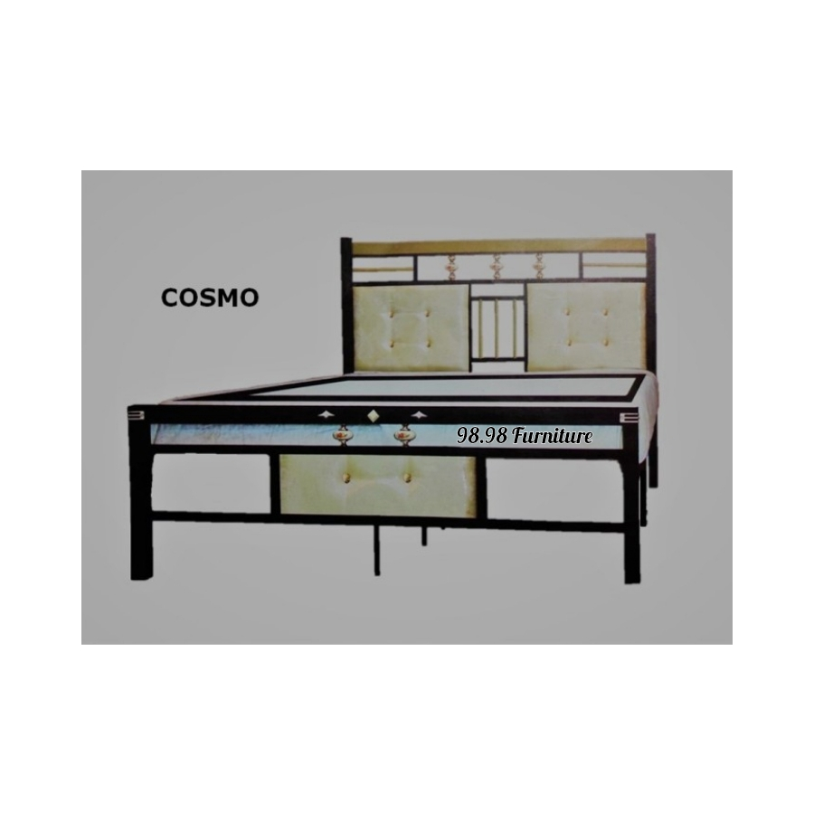 Ranjang Besi Minimalis Type COSMO - Ukuran. 160, 180cm - Medan