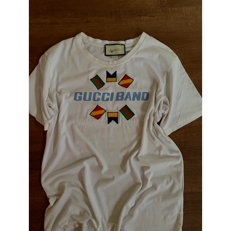 kaos/tshirt gucci band size L like new parah second