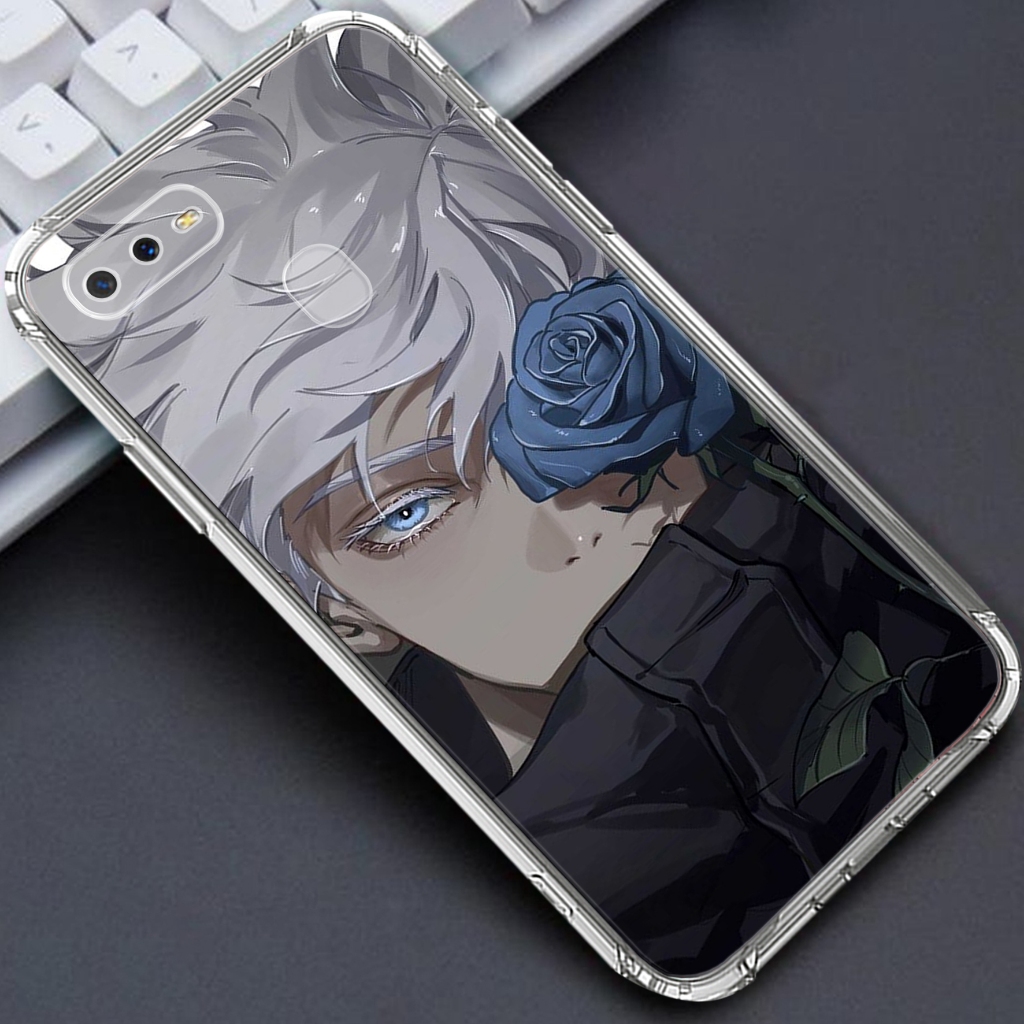 Softcase OPPO A5S /OPPO A12/OPPO A7  - Clear Case  MOTIF  ( LOGO BRAND ) - Anticrack - Case Bening -