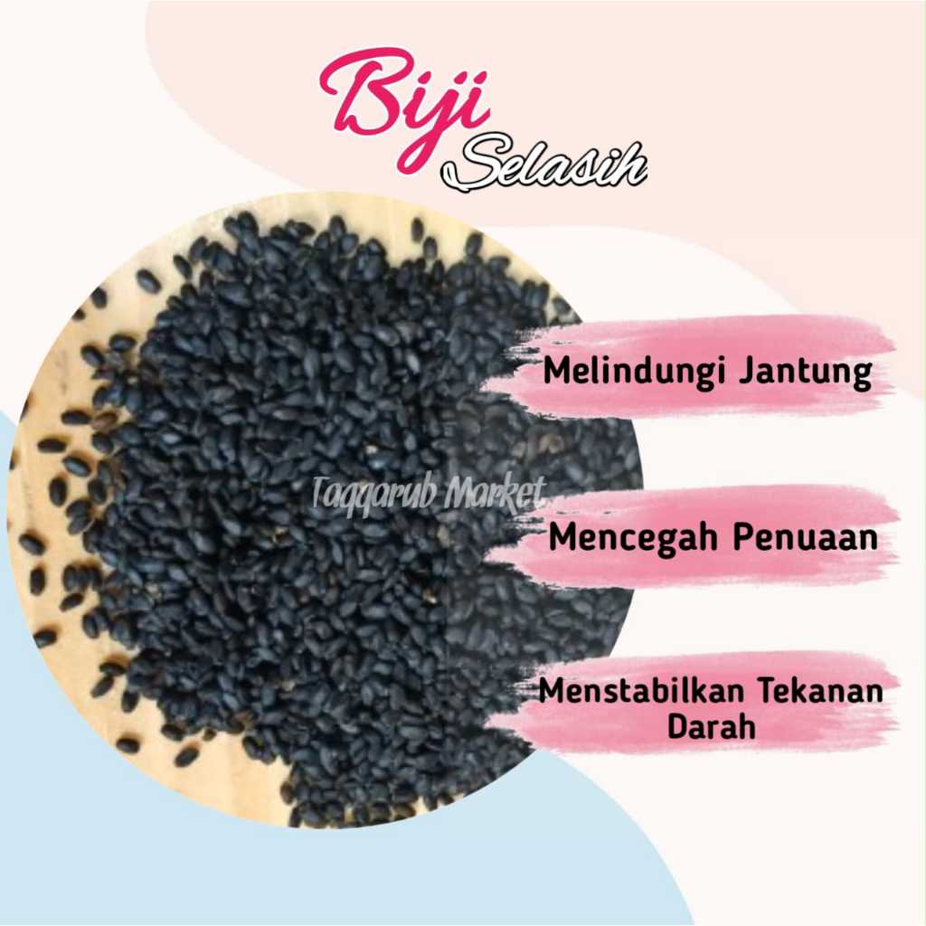 

Biji Selasih 1kg Basil Seed Selasih 500gr Kualitas Premium Biji Selasih Super