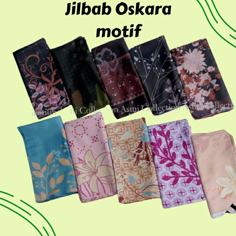 Jilbab Oskara Azara Motif Segiempat Motif Oleh Oleh Haji dan Umroh