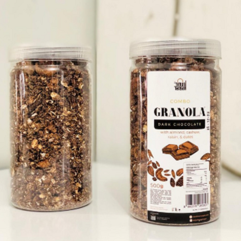 

Granola Coklat Vanila 500gr Sereal Sarapan Sehat Oatmeal With Almond and Mete Timur Tengah