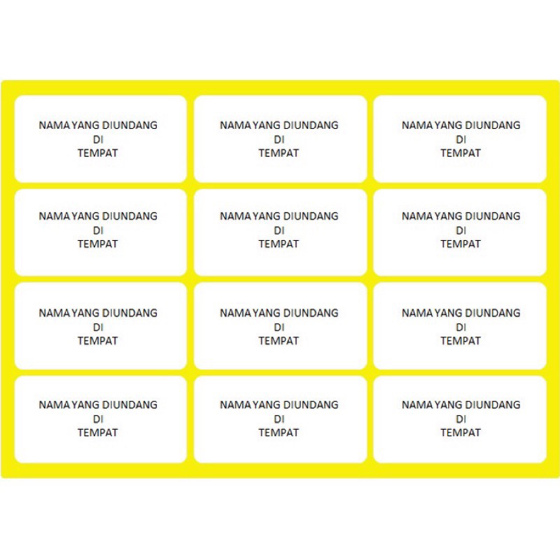 

(SEHARI JADI CETAK SAJA) Cetak Label Nama Tamu|Wajib Order Undangan Cetak