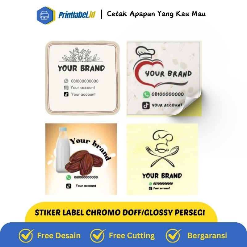 

Stiker Label Persegi Chromo Untuk Roti, Kue, Cemilan