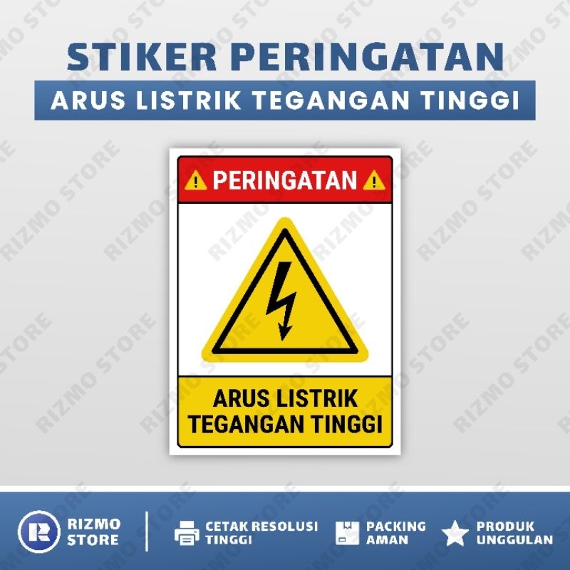 

Stiker Peringatan Arus Listrik Tegangan Tinggi, Stiker Peringatan, Stiker Panel Listrik, Stiker Himbauan, Stiker Waterproof