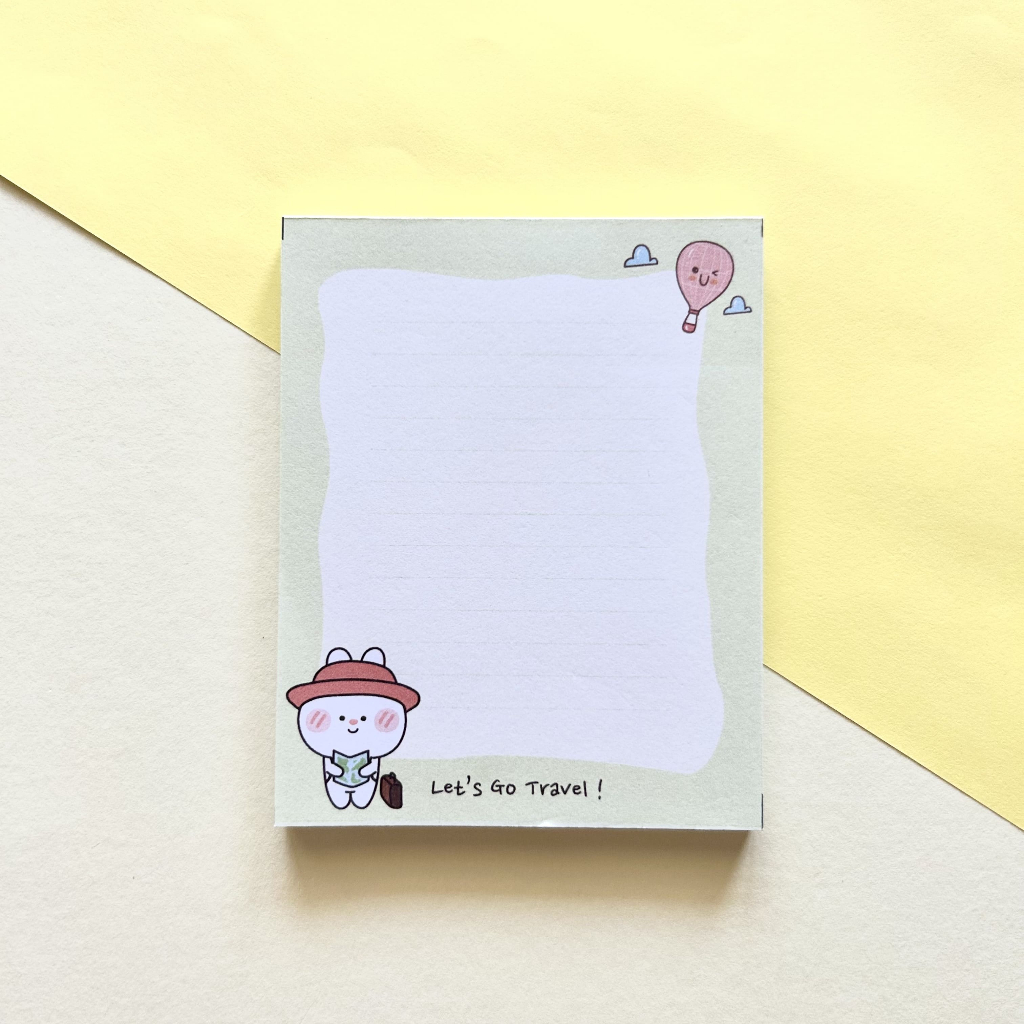 

HOUI - Memopad Lucu Cute Colorful // Bunny Travel Green 8x10 cm