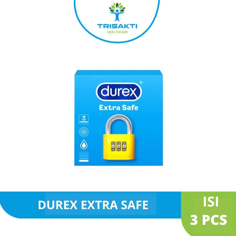 Durex Extra Safe 3s - Kondom Tebal Lebih Aman Pria