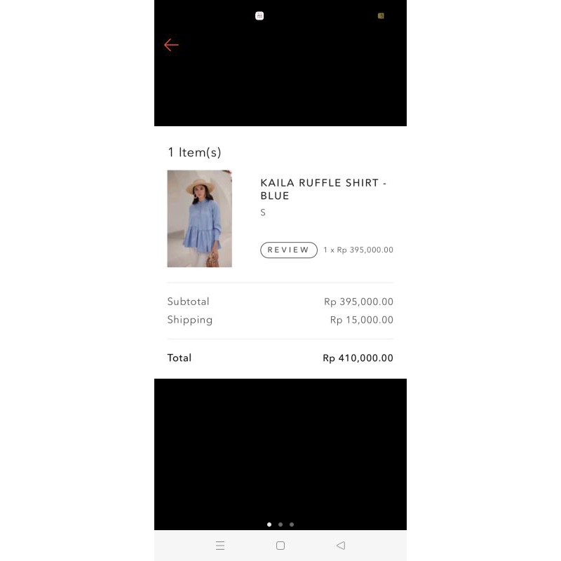 Kayla ruffle shirt Benang jarum Buttonscraf