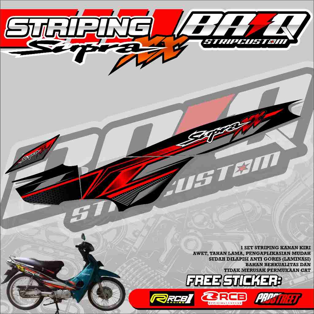STICKER STRIPING SUPRA XX - STRIPING SUPRA XX PREMIUM GRAFIK 04