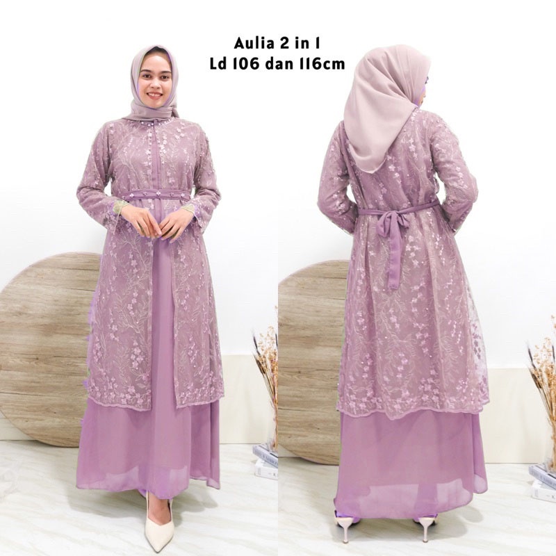 BEST SELLER - JUWITA DRESS GAMIS POLOS SIMPLE ELEGAN GAMIS OUTER BROKAT KEKINIAN By analisa_butik
