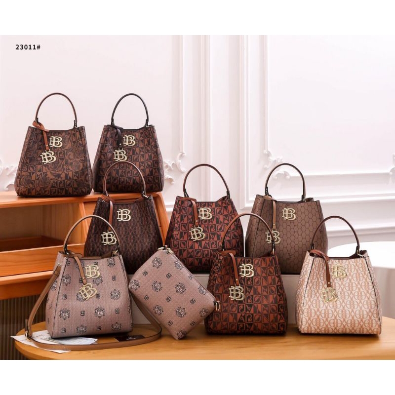 BONIA 23011 Monogram Bucket Bag Shoulder Bag