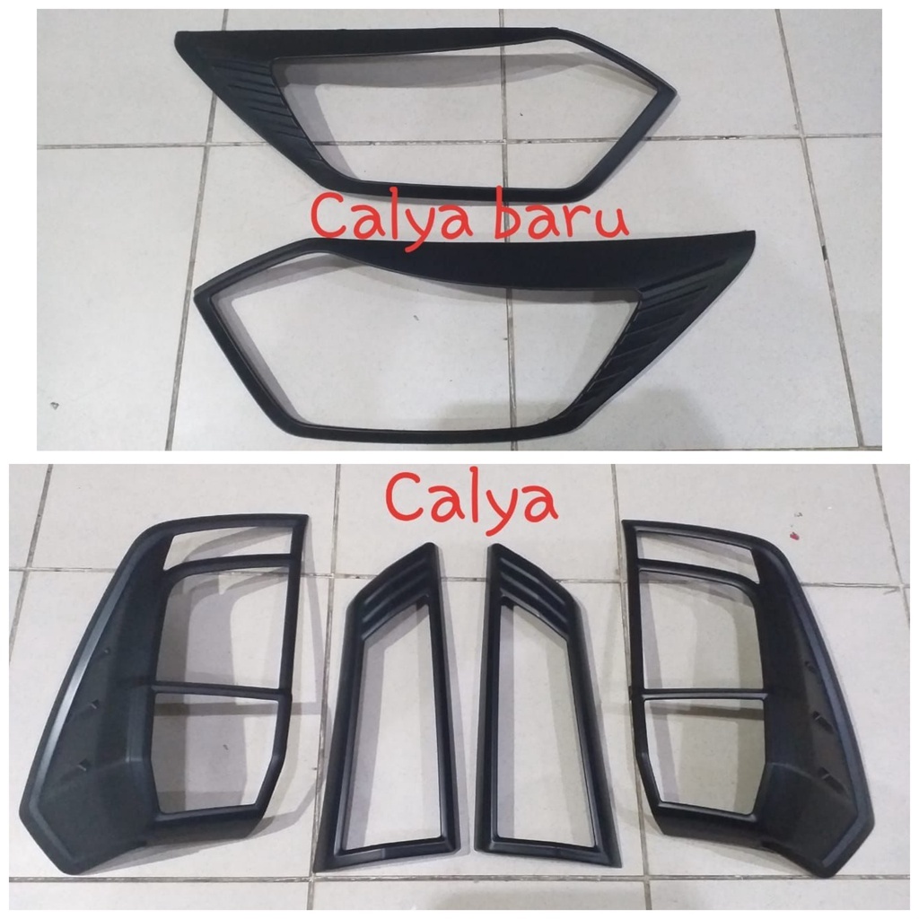 Paket Garnish Lampu Calya Sigra Depan Belakang Calya Sigra 2019 2022 2023 2024 Hitam Chrome