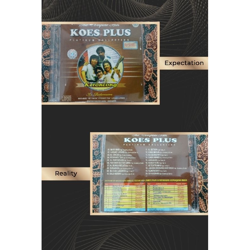 CD audio Koes plus pop keroncong pelita utama