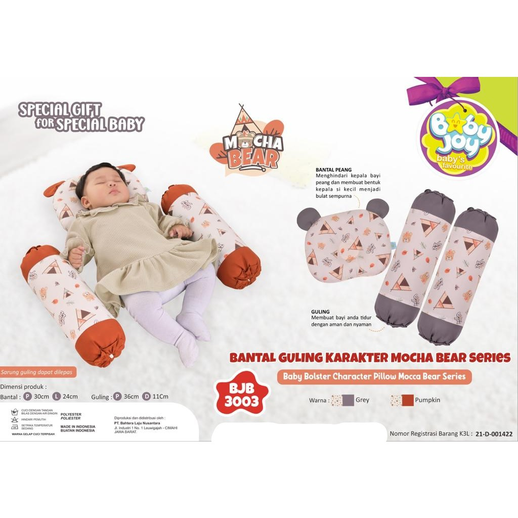 Baby Joy Banral Guling Karakter Mocha Bear Series BJB 3003