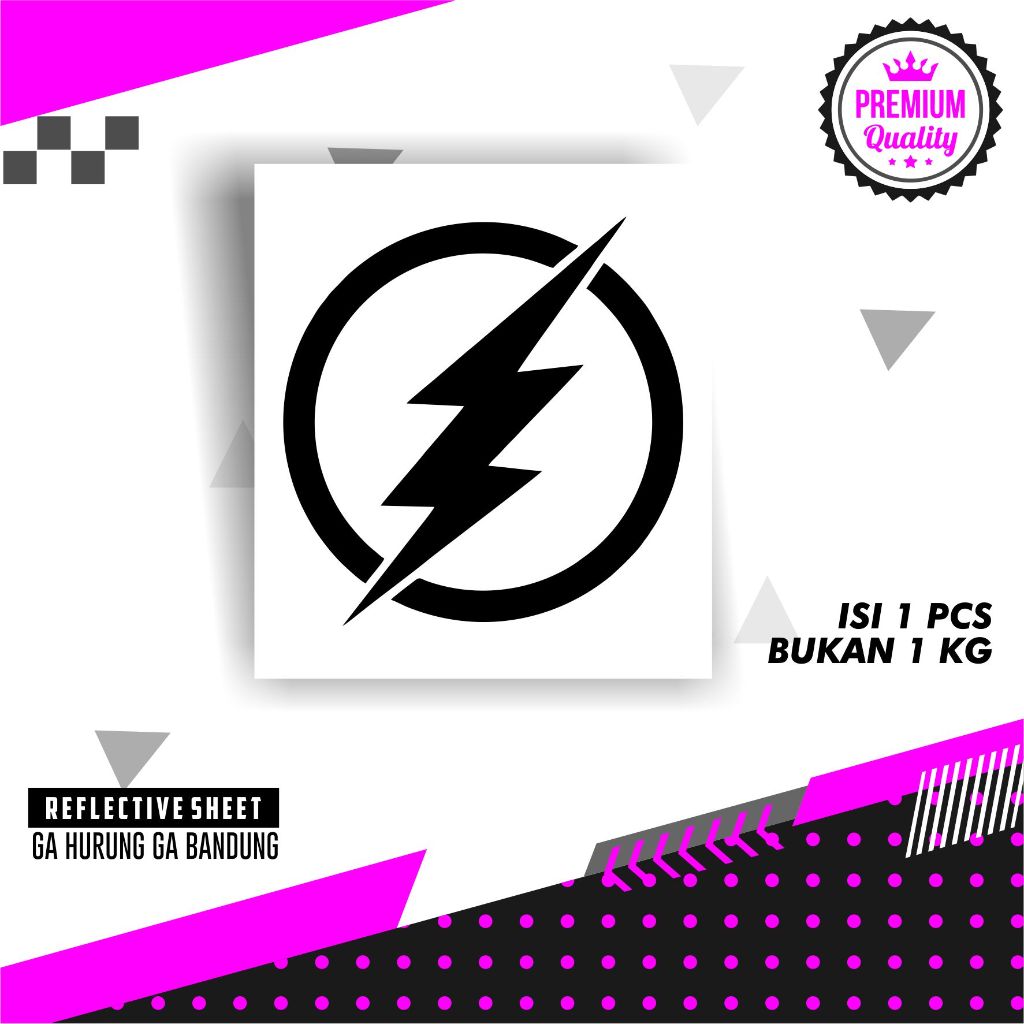 STICKER STIKER CUTTING VIRAL PETIR BULAT HALILINTAR BULAT BLEDEK KEREN FLASH BULAT KILAT BULAT