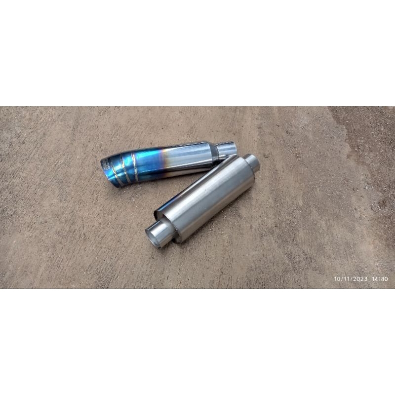 Tailpipe burntip JS racing dan Resonator stainless knalpot mobil diesel dan bensin manual dan matic