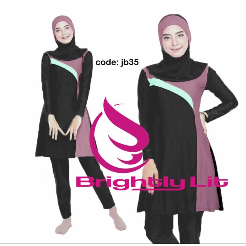RB baju renang muslim JUMBO baju renang wanita dewasa baju renang big size perempuan hijab baju