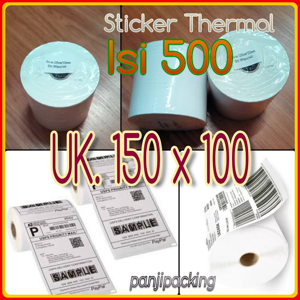 

Original LABEL BARCODE STIKER 100X150 isi 500 lbr KERTAS STICKER DIRECT THERMAL grosir