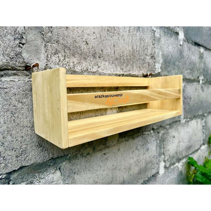 rak bumbu tempel / rak kayu bumbu