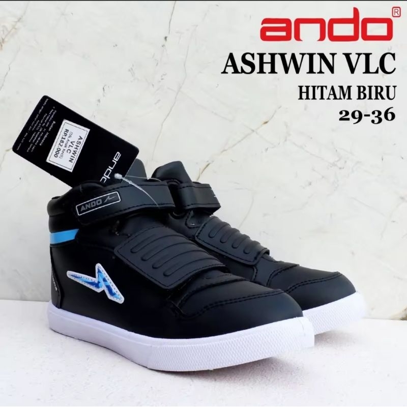 Sepatu ANDO ASHWIN VLC Size 29-36 - Sepatu Sekolah Anak Laki-laki