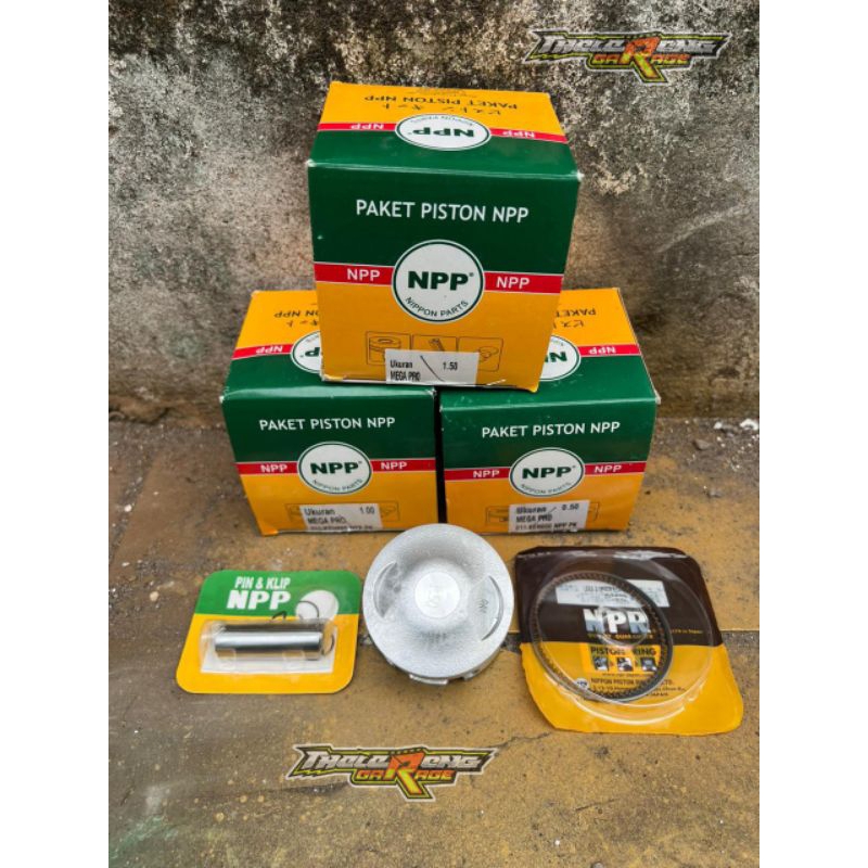 Piston Kit Megapro Npp Piston Npp Megapro Set Ring Piston & Seher Std 50 100 150 200 Thelereng_Garag