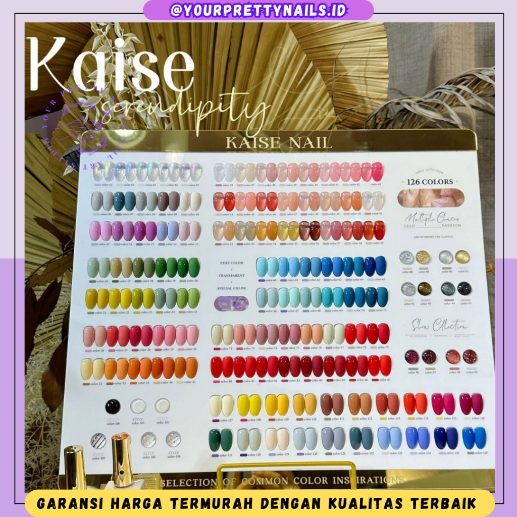 KAISE 126 COLORS NAIL GEL POLISH 1 SET KUTEK UV TRANSPARENT SOLID COLORS / KUTEK CAT KUKU 1 SET 100 
