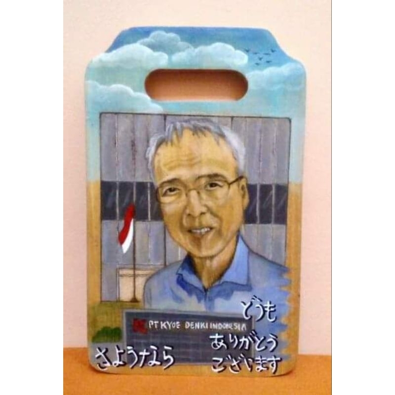 Lukis wajah/Lukis Potrait/Lukis talenan kayu