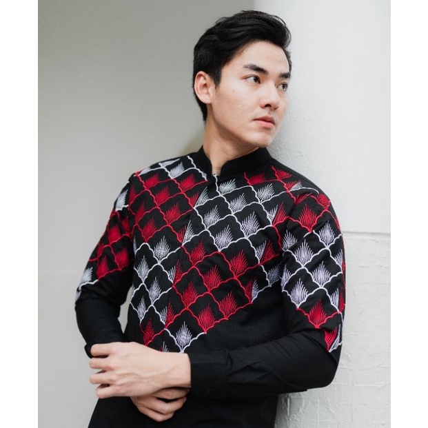 Murah Banget.. Kemeja Bordir Pria NUC.ID Aydin 01 (Hitam)