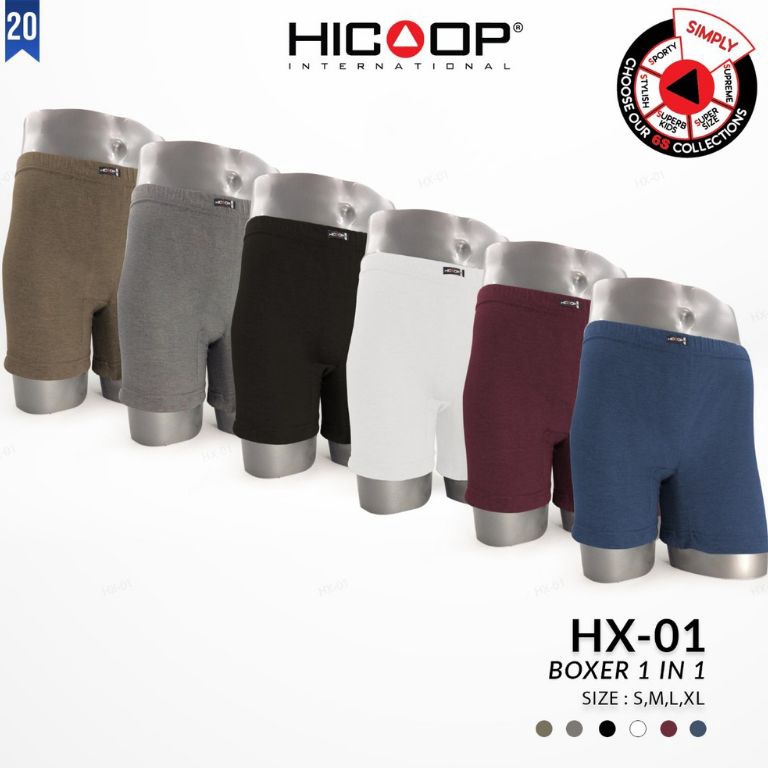 Paling Laris.. Celana Dalam Boxer Hicoop HX-01 / Kolor Hicoop / Hicoop Underwear Murah