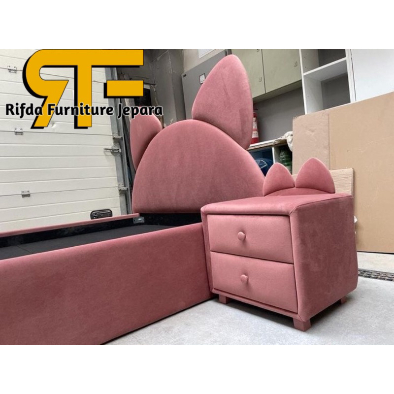 Divan Tempat Tidur Anak + Nakas / Dipan Tempat Tidur Anime Anak / Dipan Tempat Tidur Anak Lucu