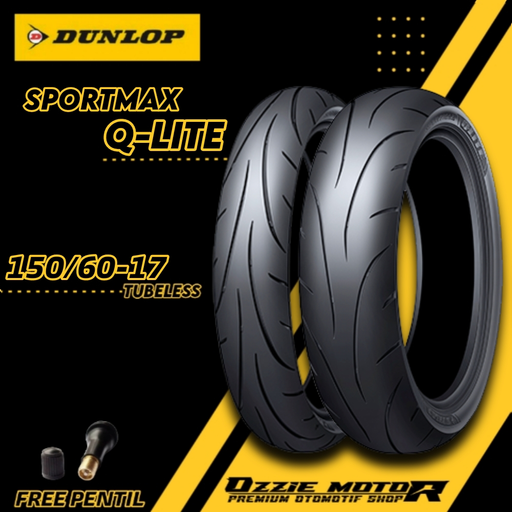 BAN DUNLOP Q-LITE SPORTMAX RING 17 BAN TUBELESS UKURAN 100/80-17 | 110/70-17 | 120/70-17 | 130/70-17