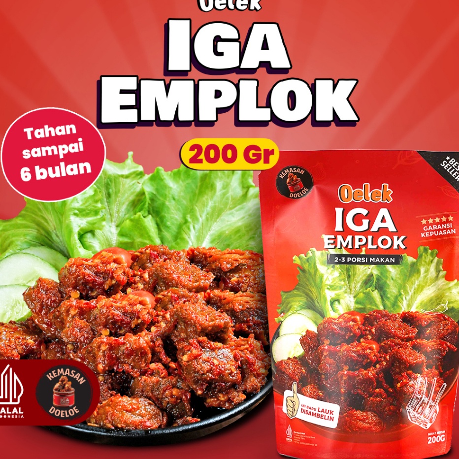 

WRLH5863 Dijamin Ori Iga Emplok Oelek (200gr) / Iga Mercon / Iga Sambal / Oseng Iga