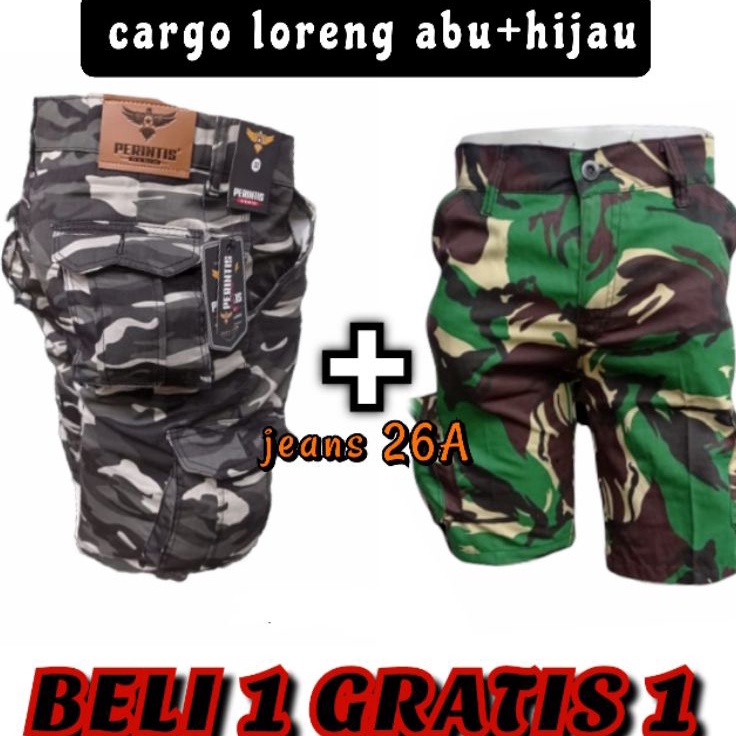 KXZN9279 Dijamin Ori BIG SALE BELI 1 GRATIS 1 CELANA CARGO LORENG PENDEK TERLARIS