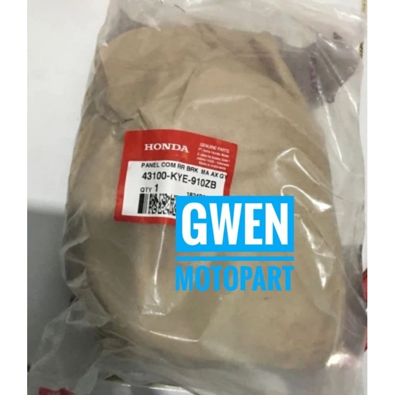 Panel Com Rear Break Tutup Tromol Rem Belakang Verza 150 CB150 Verza 43100KYE910ZB Orisinil