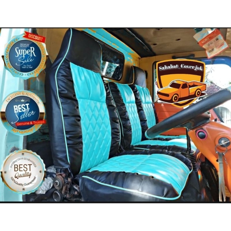 sarung jok mobil truk ragasa ps120 model sofa empuk, cover jok mobil truk ragasa 120ps motif sofa, b