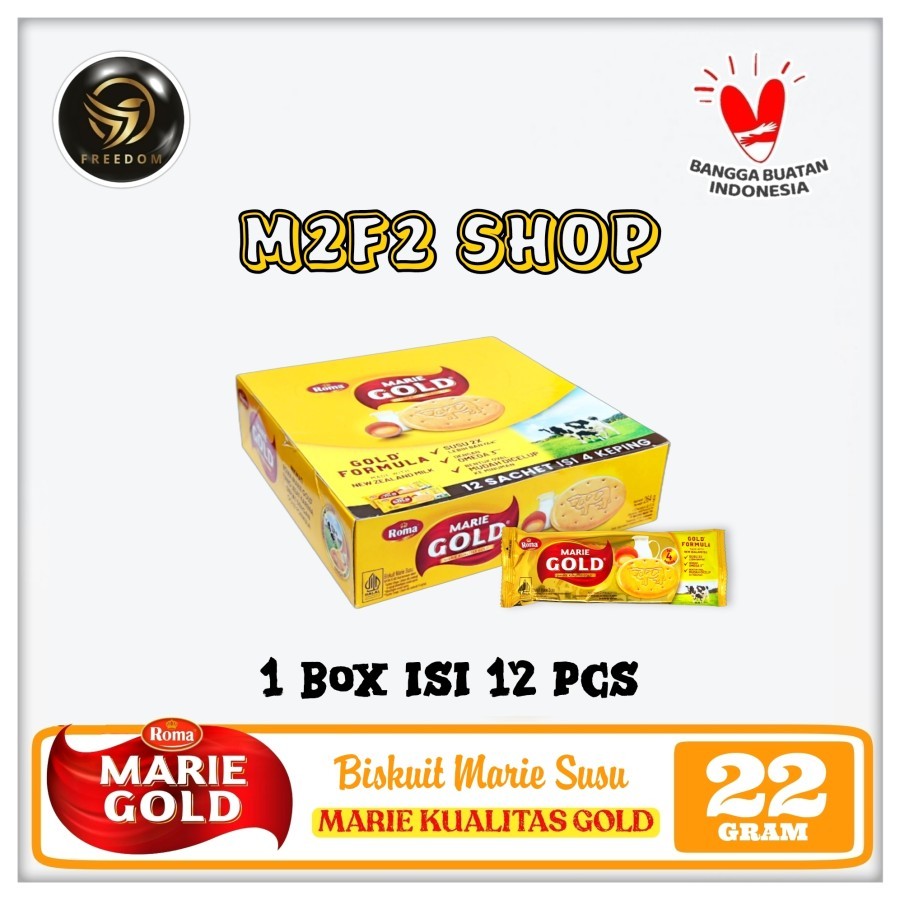 

Roma Biskuit Marie Gold Omega 3 Original Sachet - 22 gr (Kemasan 1 Box)