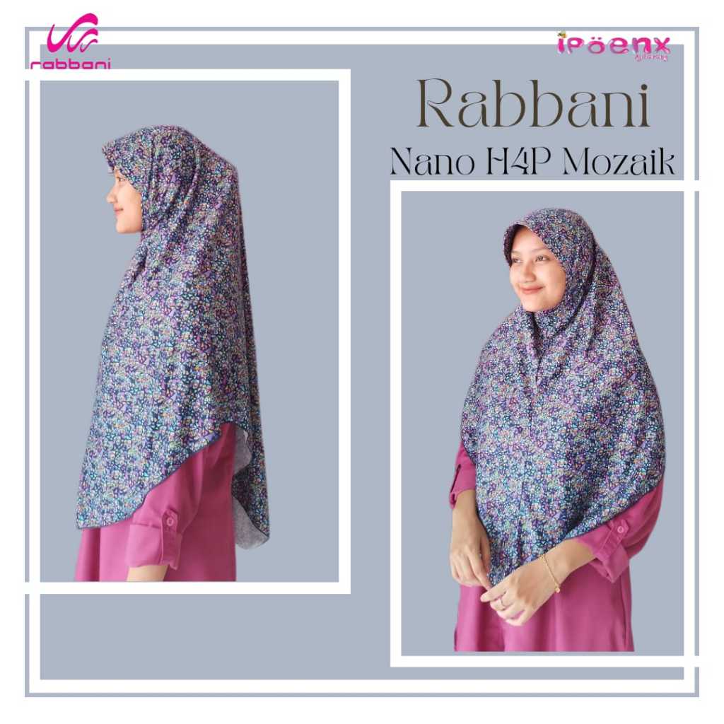 RABBANI KERUDUNG NANO H4P MOZAIK | KERUDUNG INSTANT MOTIF RABBANI | RABBANI ORIGINAL | HIJAB INSTANT