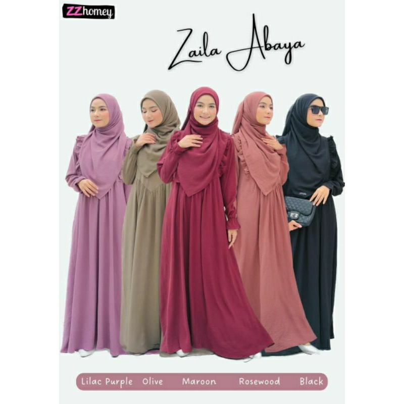 ZAILA ABAYA (ZZ HOMEY) gamis remaja ,polos ,simpel kekinian