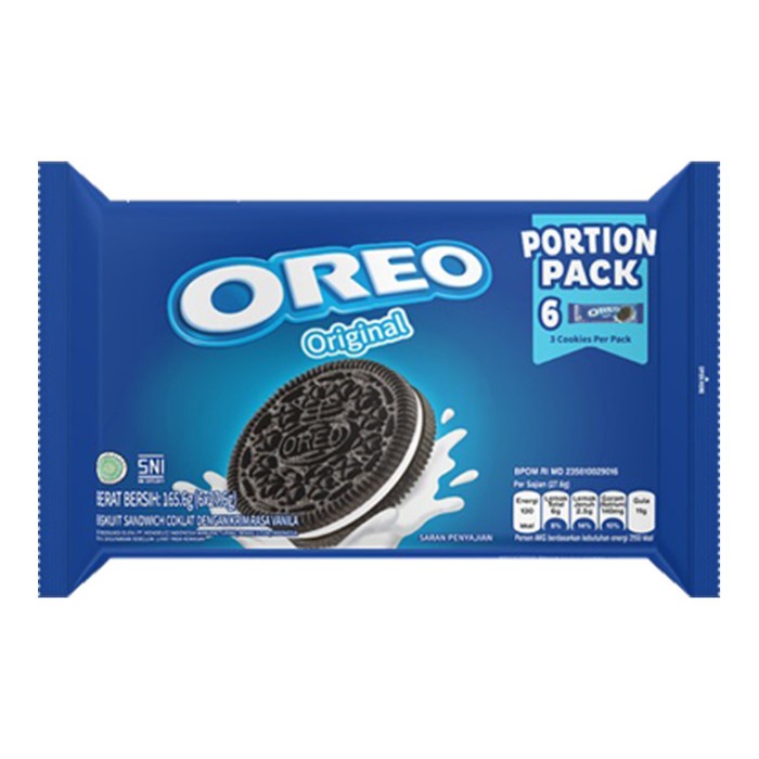 

Snack Oreo Portion Pack Biskuit Sandwich Vanilla 6 x 27,6gr