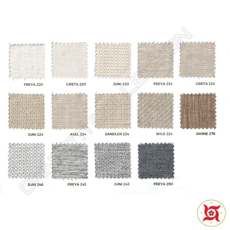 Kain Kanvas Tebal Anti Air Waterproof Water Repellent Fabric - Nordic Series (Furniture, Sofa Outdoo