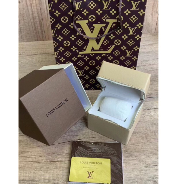 Kotak Jam Tangan Lv Box Original Lv Sudah Include Card dan Papper Bag