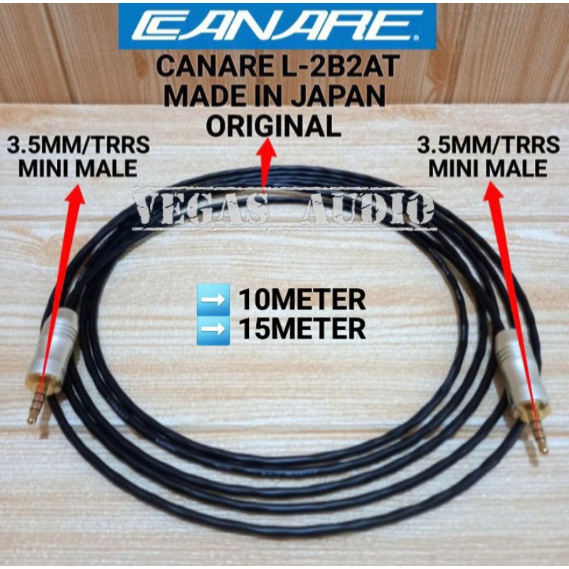 KABEL CANARE JACK 3.5MM/TRRS MALE TO 3.5MM/TRRS MALE 10METER-15METER
