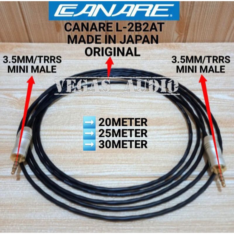 KABEL CANARE JACK 3.5MM/TRRS MALE TO 3.5MM/TRRS MALE 20METER-30METER