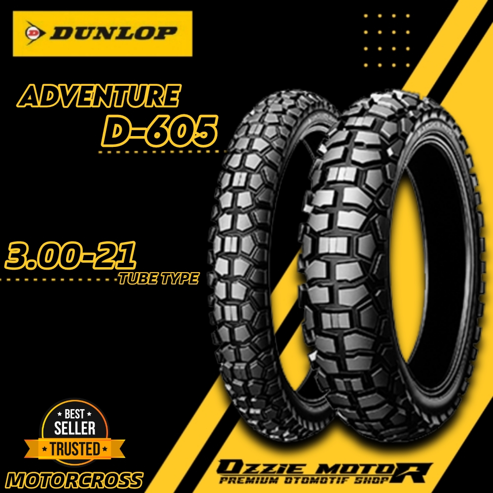BAN CROSS DUNLOP D-605 UKURAN 3.00-21 | 4.60-18 | 2.75-21 | 4.10-18 BAN MOTOCROSS BAN MOTOR TRAIL