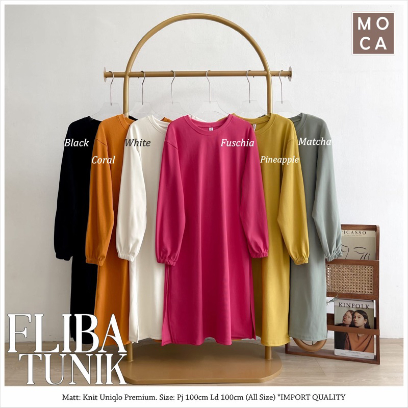 Fliba Tunik Original Product Moca Knit Uniqlo Premium