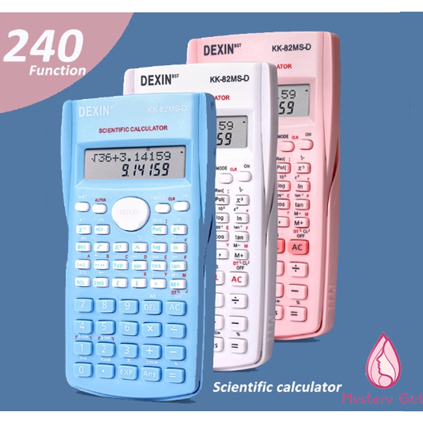 

IE0JH Kalkulator Color Function Scientific Kalkulator 24 Fungsi Kalkulasi 3 Warna 1700 scientific calculator Readystock